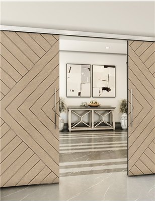 Holzschiebetür Slim-Line - Eiche  Model 4037