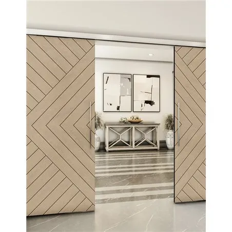 Holzschiebetür Slim-Line - Eiche Model 4037