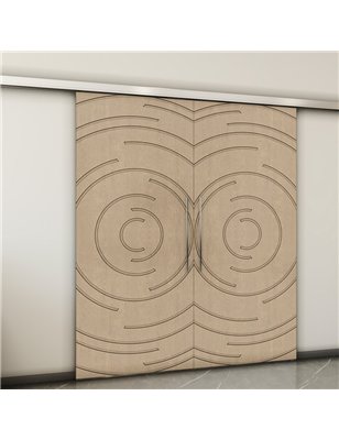 Holzschiebetür Slim-Line - Eiche  Model 4046-2