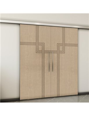 Holzschiebetür Slim-Line - Eiche  Model 4059-2