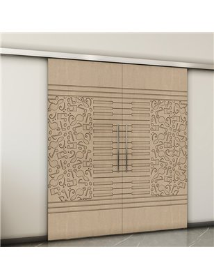 Holzschiebetür Slim-Line - Eiche  Model 4061-2