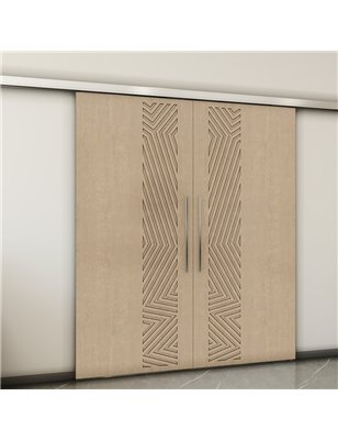 Holzschiebetür Slim-Line - Eiche  Model 4070-2