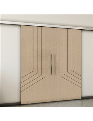 Holzschiebetür Slim-Line - Eiche  Model 4073-2
