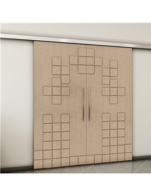 Holzschiebetür Slim-Line - Eiche  Model 4081-2