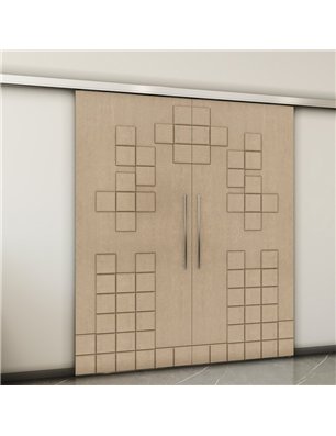 Holzschiebetür Slim-Line - Eiche  Model 4081-2