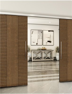Holzschiebetür Slim-Line - Nussbaum  Model 4013