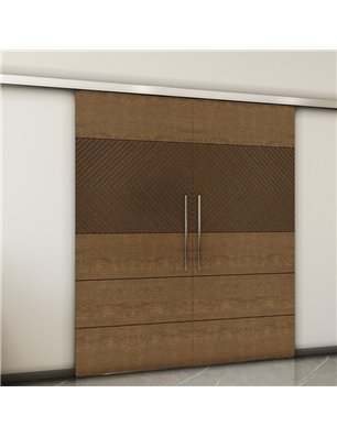 Holzschiebetür Slim-Line - Nussbaum  Model 4020-2