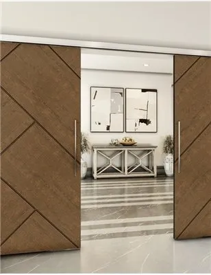 Holzschiebetür Slim-Line - Nussbaum Model 4026