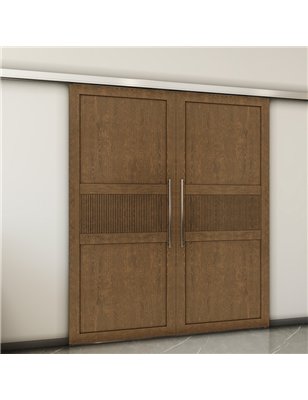 Holzschiebetür Slim-Line - Nussbaum  Model 4042-2