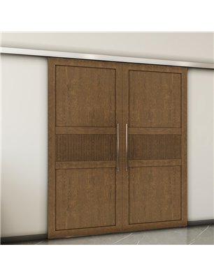 Holzschiebetür Slim-Line - Nussbaum  Model 4042-2