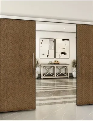 Holzschiebetür Slim-Line - Nussbaum Model 4043