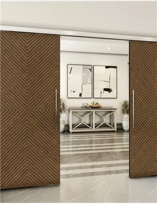 Holzschiebetür Slim-Line - Nussbaum Model 4047