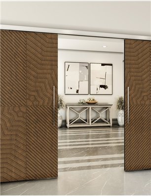 Holzschiebetür Slim-Line - Nussbaum  Model 4050