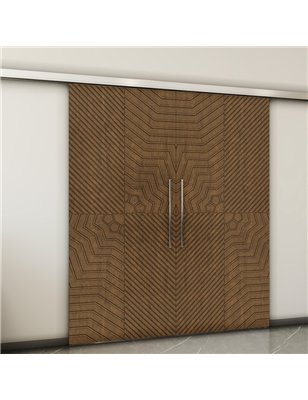 Holzschiebetür Slim-Line - Nussbaum  Model 4050-2