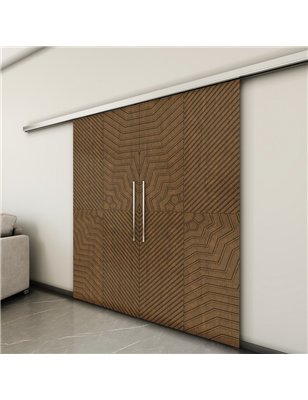 Holzschiebetür Slim-Line - Nussbaum  Model 4050-3
