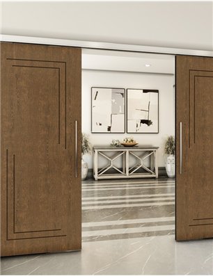 Holzschiebetür Slim-Line - Nussbaum  Model 4065