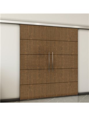 Holzschiebetür Slim-Line - Nussbaum  Model 4066-2