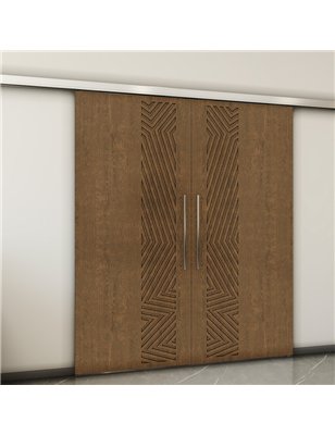Holzschiebetür Slim-Line - Nussbaum  Model 4070-2