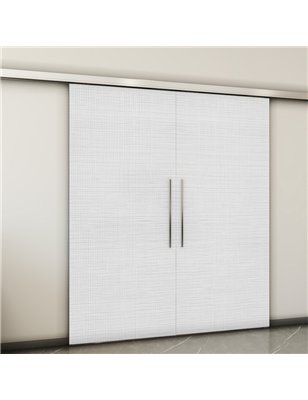 Holzschiebetür Slim-Line - Weiss 3D  Model 4004-2