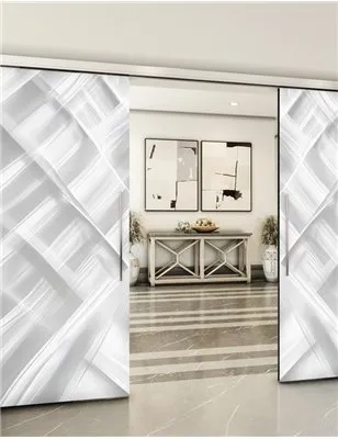 Holzschiebetür Slim-Line - Weiss 3D Model 4008