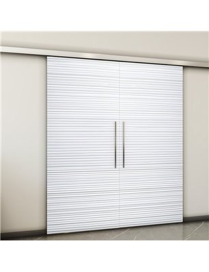 Holzschiebetür Slim-Line - Weiss 3D  Model 4011-2