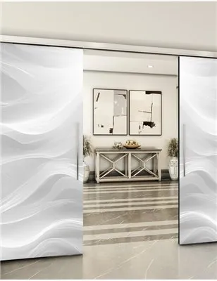 Holzschiebetür Slim-Line - Weiss 3D Model 4013