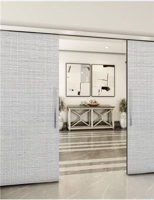 Holzschiebetür Slim-Line - Weiss 3D  Model 4016
