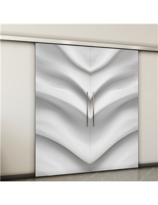 Holzschiebetür Slim-Line - Weiss 3D  Model 4020-2