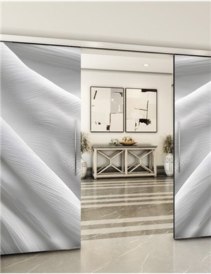 Holzschiebetür Slim-Line - Weiss 3D  Model 4021