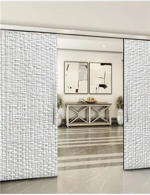 Holzschiebetür Slim-Line - Weiss 3D Model 4035