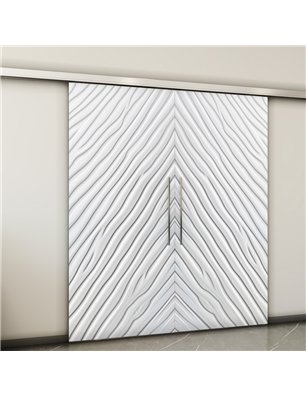 Holzschiebetür Slim-Line - Weiss 3D  Model 4037-2
