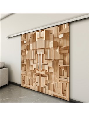 Holzschiebetür Slim-Line - Holzkunst  Model 4001-3