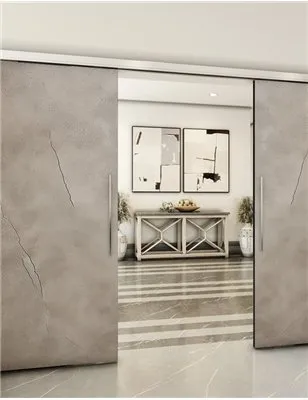 Holzschiebetür Slim-Line - Beton und Stein Model 4053