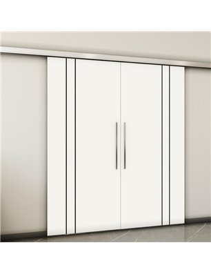 Holzschiebetür Slim-Line - Design-Linien  Model 4056-2