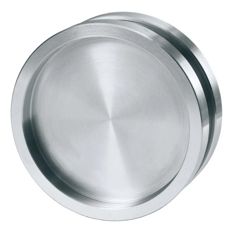 Geschlossene Griffmuschel aus Edelstahl für Holzschiebetüren