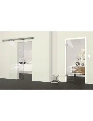 Ganzglastür Tropfen II Gelasert Auf Klarglas