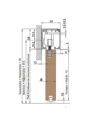 Holzschiebetür Slim-Line - Industrie  Model 1011
