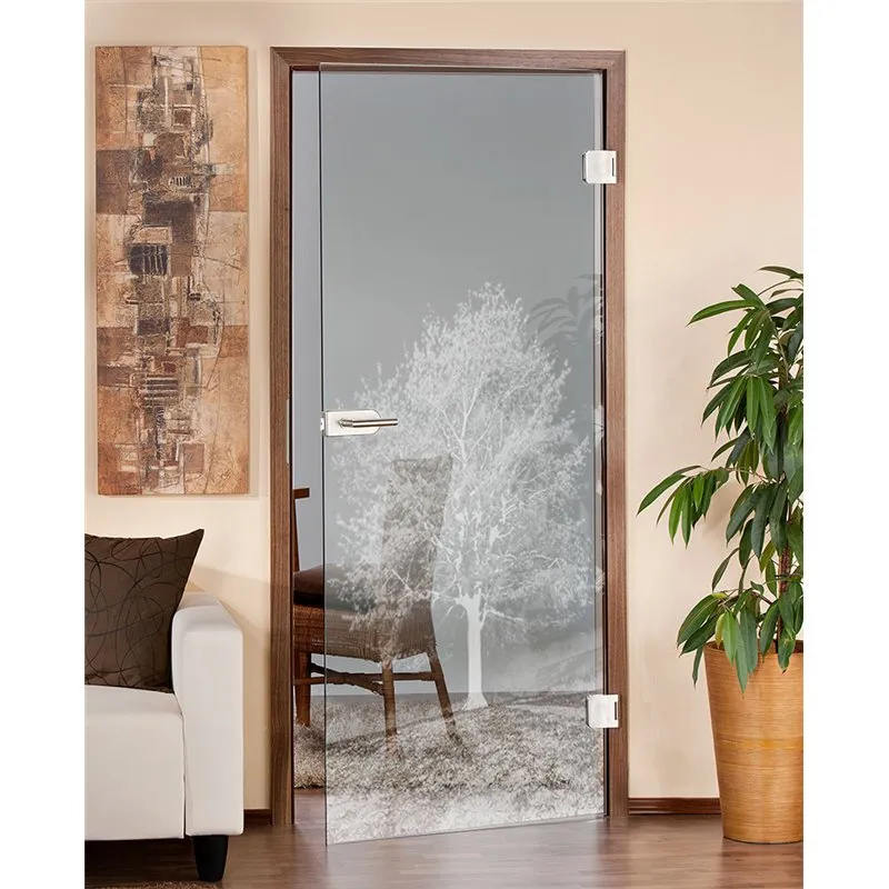 Ganzglastür Baum Gelasert Auf Klarglas Ganzglastür Baum Gelasert Auf Klarglas