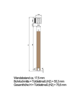 Holzschiebetür Eco-Line - Holz-Mix  Model 2046