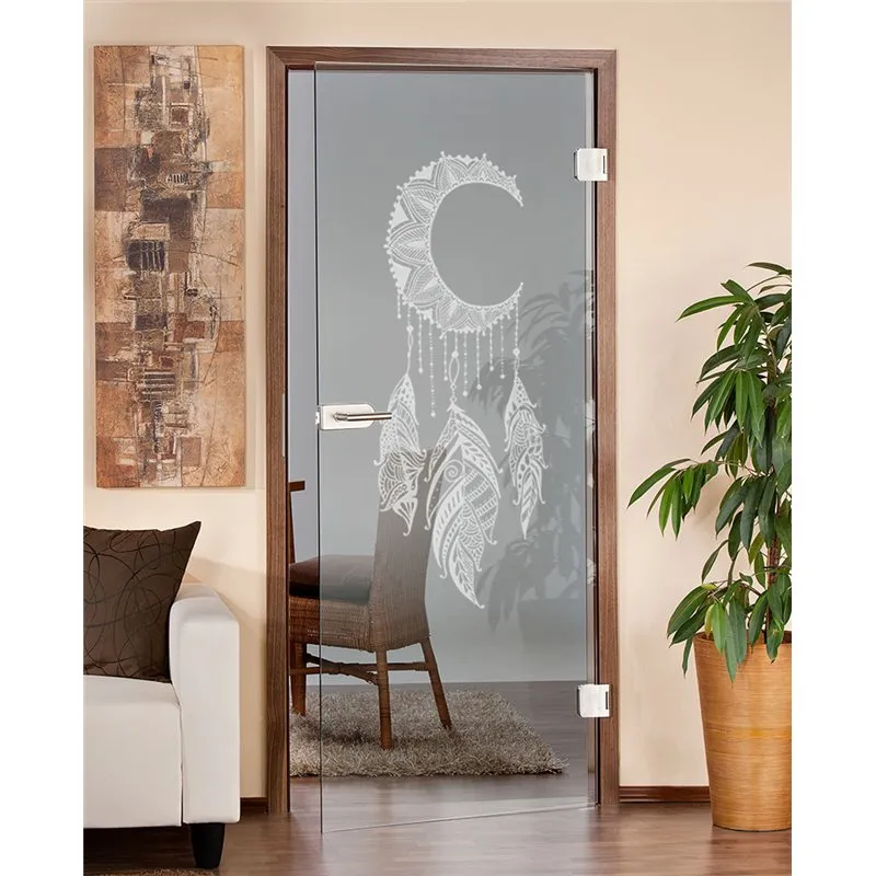 Ganzglastür Dreamcatcher Gelasert Auf Klarglas Ganzglastür Dreamcatcher Gelasert Auf Klarglas