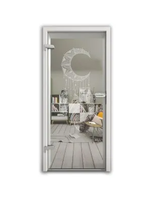 Ganzglastür Dreamcatcher Gelasert Auf Klarglas
