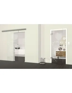 Ganzglastür kids baloon Gelasert Auf Klarglas