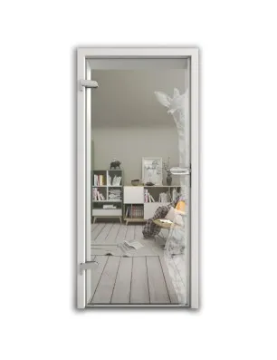 Ganzglastür Giraffe Gelasert Auf Klarglas