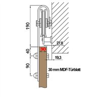 Holzschiebetür Barn-Line - Design-Linien  Model 4024