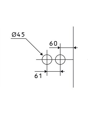 Glastürbeschlag Andrea SET - Edelstahlfarbig