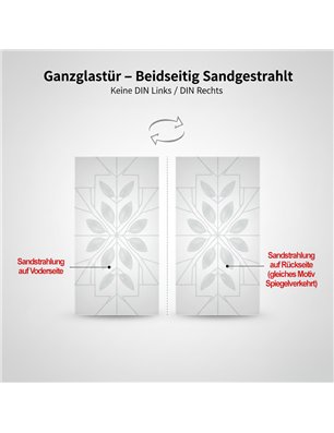 Ganzglastür Satino Beide Seitig