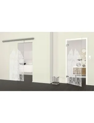 Ganzglastür Köln Gelasert Auf Klarglas