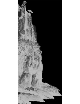 Ganzglastür Landscape Gelasert Auf Klarglas