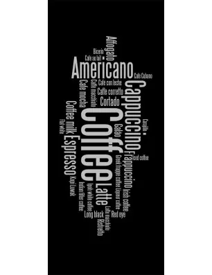 Ganzglastür Coffee Gelasert Auf Klarglas