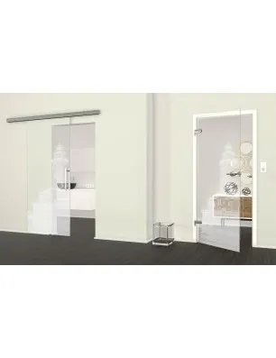 Ganzglastür Leuchtturm 5 Gelasert Auf Klarglas